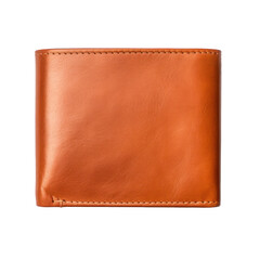 brown leather wallet isolated on transparent background,transparency 