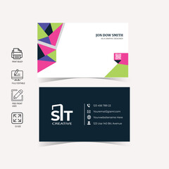 Professional business card design vector file, elegant, minimalist