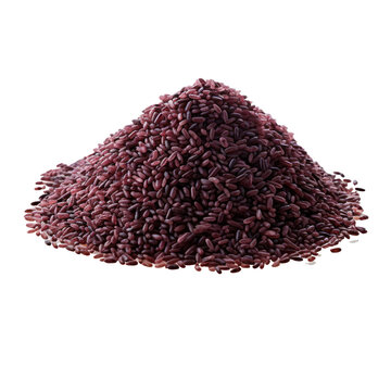 pile of riceberry isolated on transparent background,transparency 