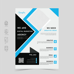 
 Brochure flyer design template vector, Leaflet, presentation book cover templates, layout in A4 size