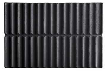 Modern black corrugated concrete wall design material texture background