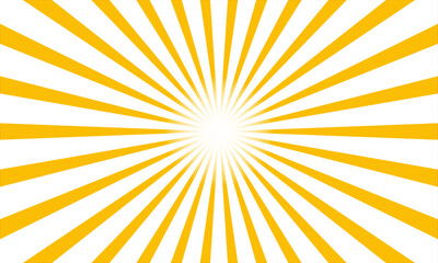 Sunray yellow background. Sunburst retro vector with copyspace. - obrazy, fototapety, plakaty