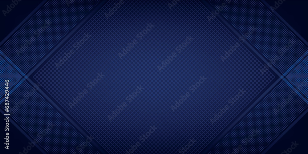 Poster abstract blue background blue curve design smooth shape by blue color with blurred lines