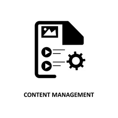 Content Management creative icon. Content Management web development flat trendy style illustration on white background..eps