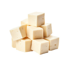 tofu cubes isolated on transparent background,transparency 