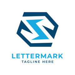 Minimalist Letter Mark logo design creative modern Concept