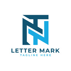 Minimalist Letter Mark NT logo design creative modern Concept