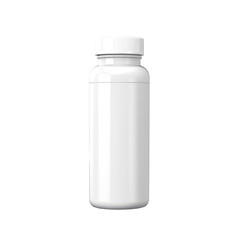 white plastic bottle container mockup isolated on transparent background,transparency 