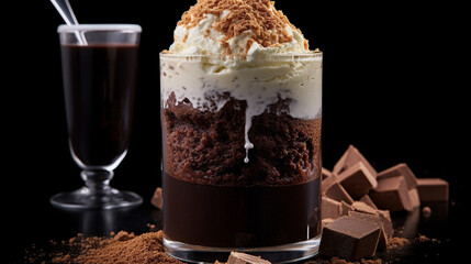 coffee and chocolate HD 8K wallpaper Stock Photographic Image 