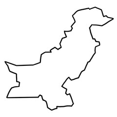 Fototapeta premium Pakistan map outline