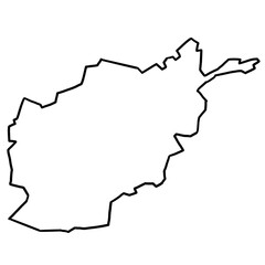 Afghanistan map outline