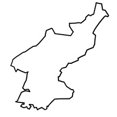 North Korea map outline