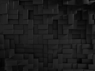 Black cube abstract texture background