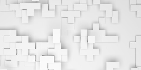 Geometric abstract white background. Tiled style
