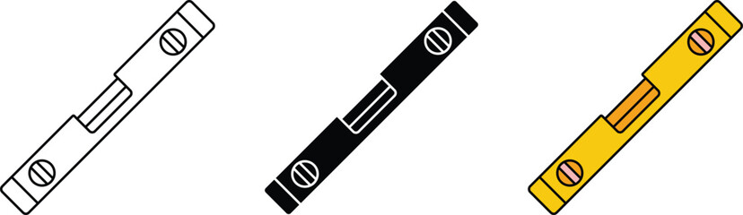 Level lined, isolated and colored version. Vector illustration