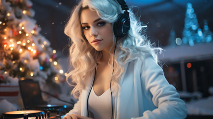 portrait of a woman in a nightclub