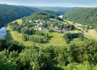 Poupehan and the river Semois in Belgium