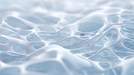 Material closeup, geometric Hydrogen, frosted, flowing shapes