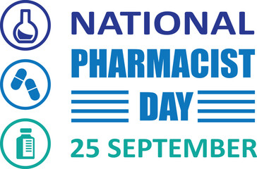 World Pharmacists day is observed every year on 25 September, pharmacists creative banner or poster design..eps