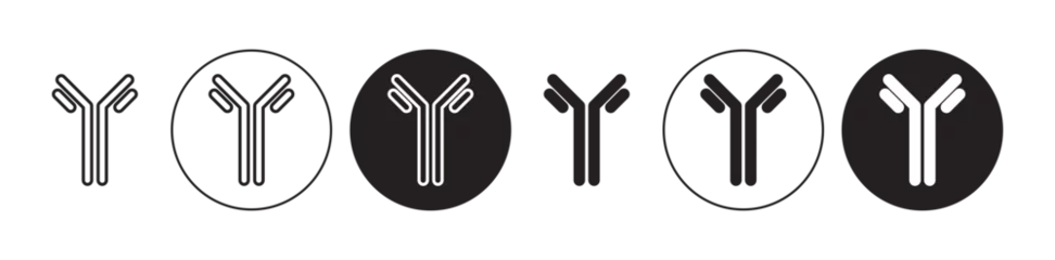 Tuinposter Antibody vector illustration set. Antibody immunoglobulin immunotherapy icon suitable for apps and websites UI designs. © kru
