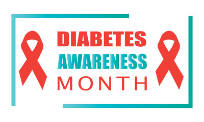Diabetes awareness month. Vector template for banner, greeting card, flat trendy style creative illustration..eps