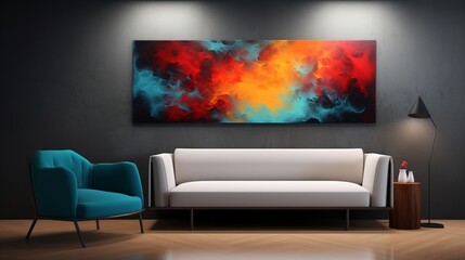 Harmonious blend of vibrant colors in an abstract epoxy wall creation.