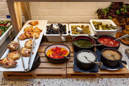 Buffet Breakfast at the hotel. Select a menu of various ready-made products