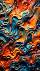 Abstract epoxy swirls forming a mesmerizing and realistic wall texture in vivid HD detail.