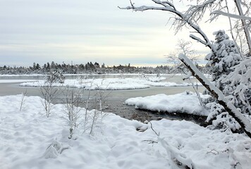 river in winter