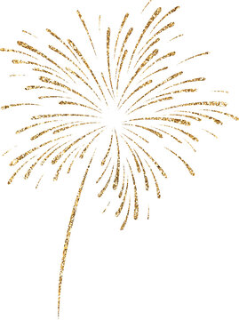 Gold Glitter Firework Explosion