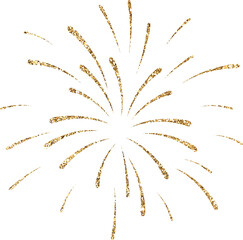 Gold Glitter Firework Explosion