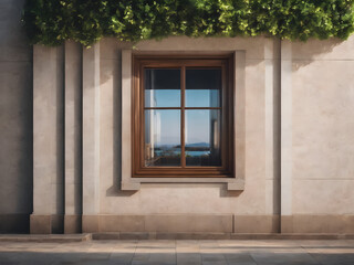 Wall with vintage old window background