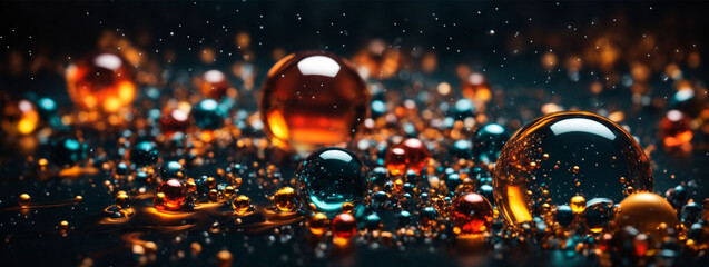 Colorful lava lamp, lava balls. Generative AI