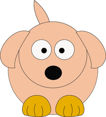 baby fat dog smile vector cartoon