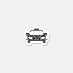 Naklejka premium Taxi flat design modern icon sticker isolated on gray background