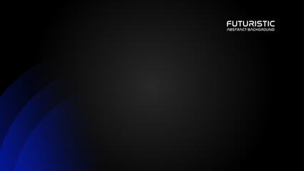 Dark blue abstract background with shiny geometric shapes and shadows. Modern blue gradient geometric texture design with copy space for text.Futuristic technology concept. Vector illustration