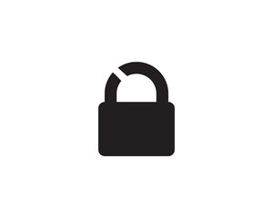 Broken lock open icon vector symbol design illustration