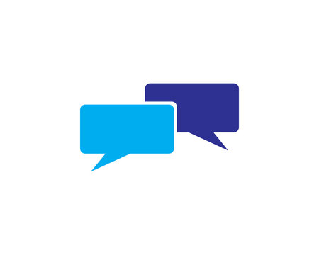 Bubble message text icon vector symbol design illustration.