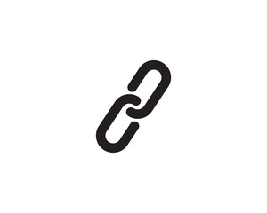 Chain link icon vector symbol design illustration.