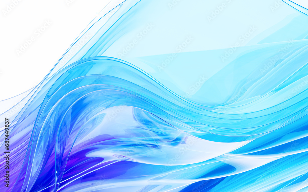 Poster abstract gradient glass background, 3d rendering.