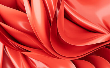 Abstract background with folded textile ruffle, abstract curves, fashion wallpaper, 3d rendering.