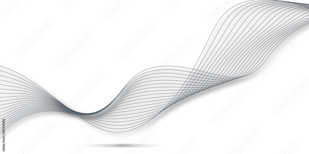 Poster abstract wire gradient mesh. vector illustration rolling hills. network structure surface checkered 