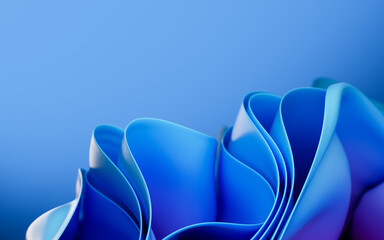 Abstract background with folded textile ruffle, abstract curves, fashion wallpaper, 3d rendering.