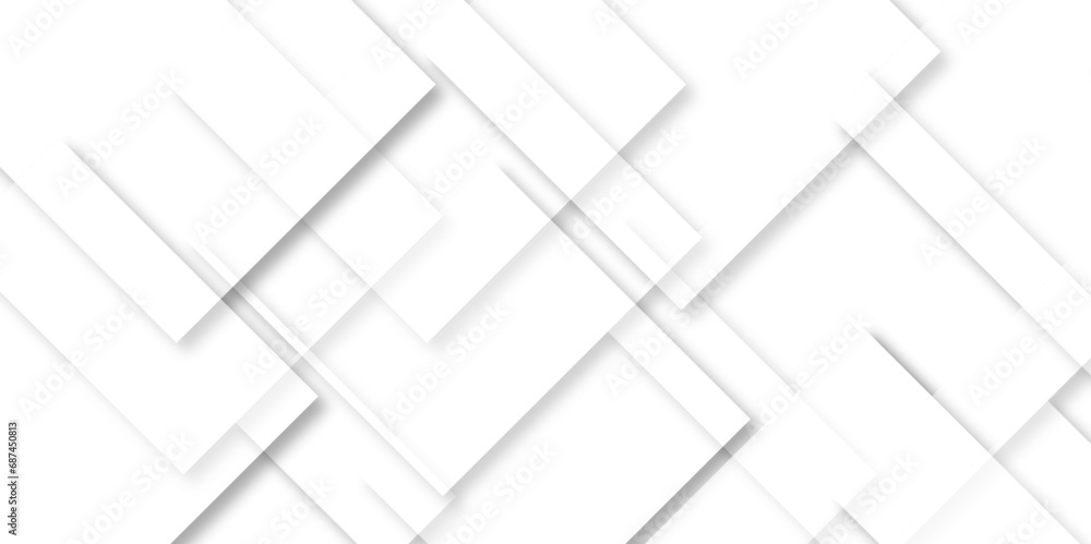 Aufkleber white modern minimalistic pale geometric pattern background with minimal tech lines and white light 