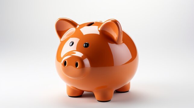 A piggy bank isolated on a white background