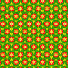 Bright red, green, yellow festive New Year, Christmas, winter holiday fabric and paper background