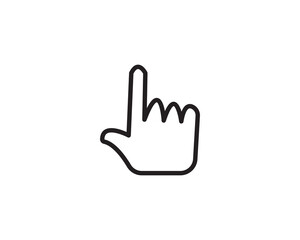 Hand finger icon vector symbol design illustration