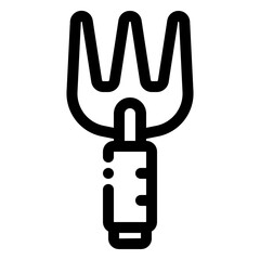 Garden Fork Line Icon