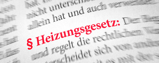 Wörterbuch mit dem Begriff Heizungsgesetz - obrazy, fototapety, plakaty