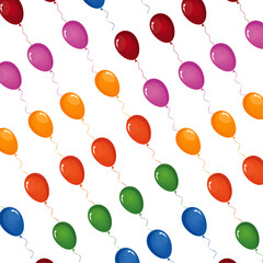 Fototapeta na wymiar colorful balloons vector isolated on white background seamless pattern for decoration wall art and printing shirts.